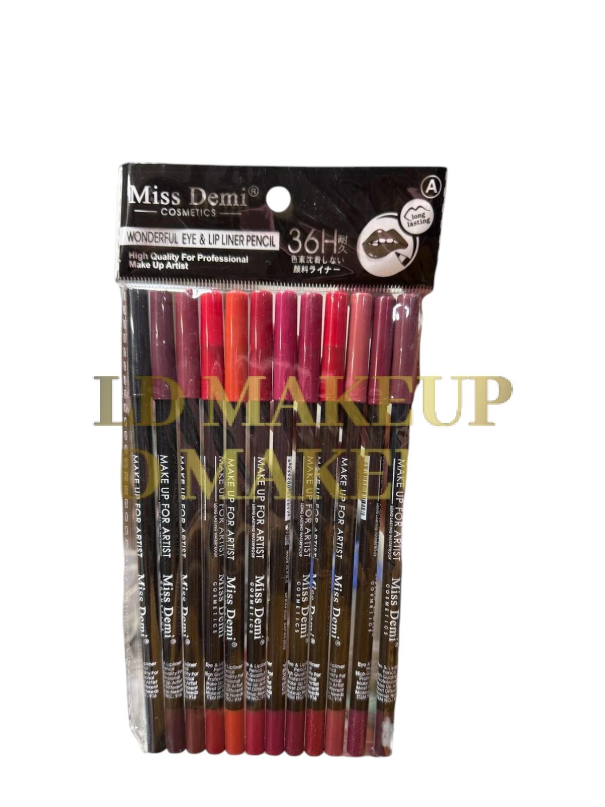 Delineador labios Miss Demi 36h paquete x12