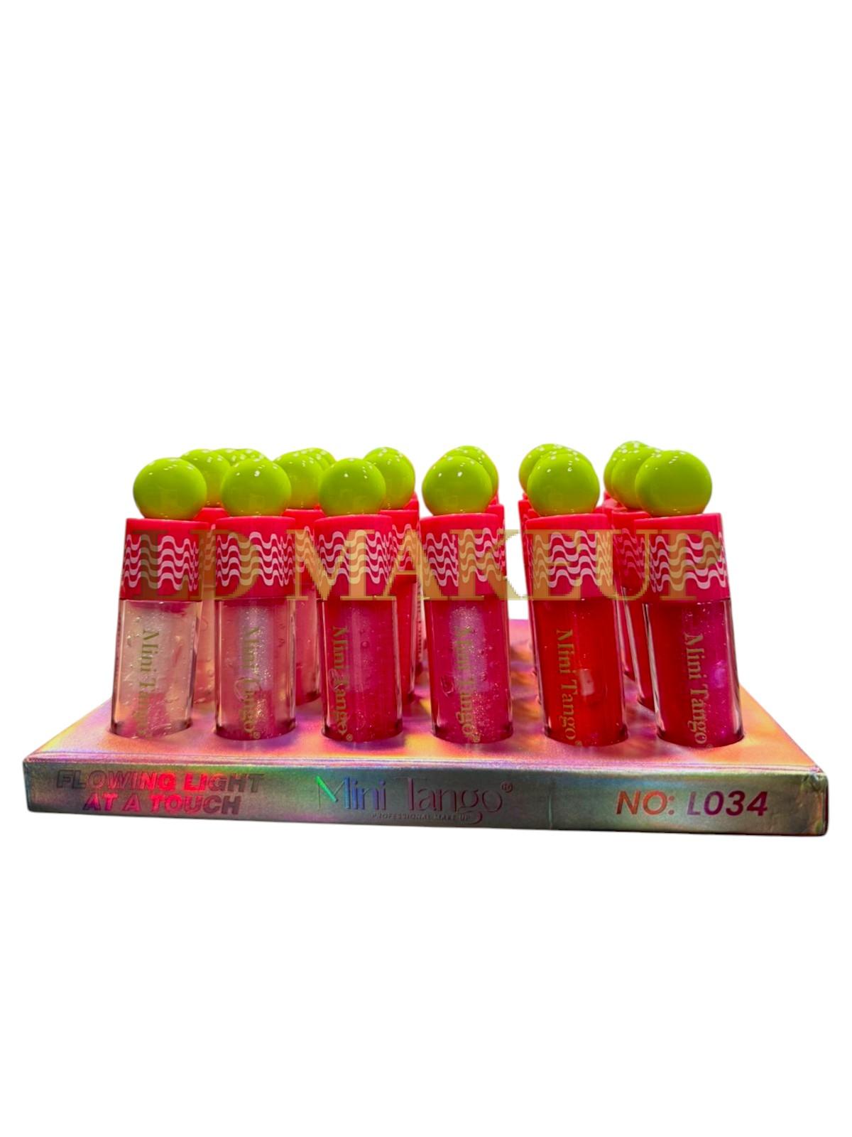 Lip gloss fucsia circulo verde Mini tango zma-L034 POR MAYOR