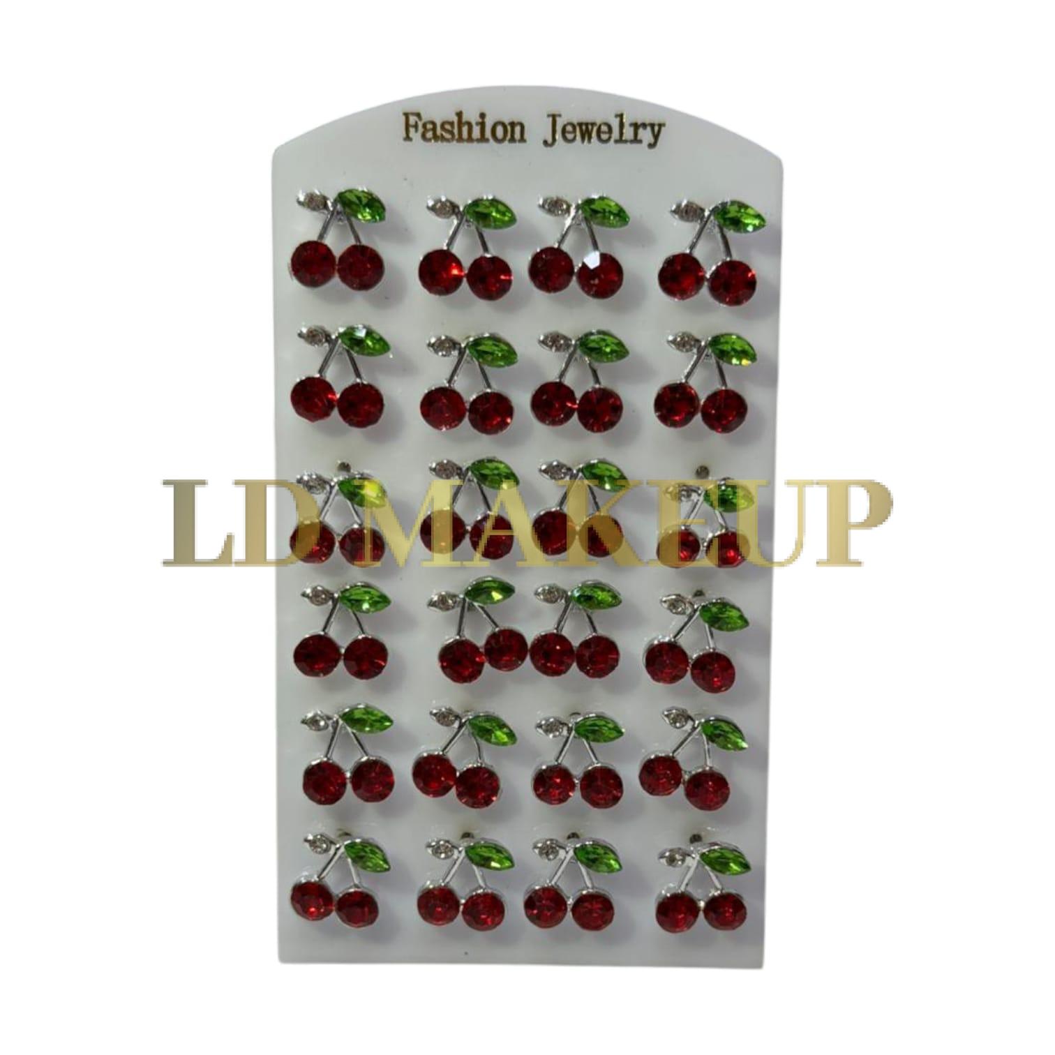 Aros  Cerezas Blister x 12 pares