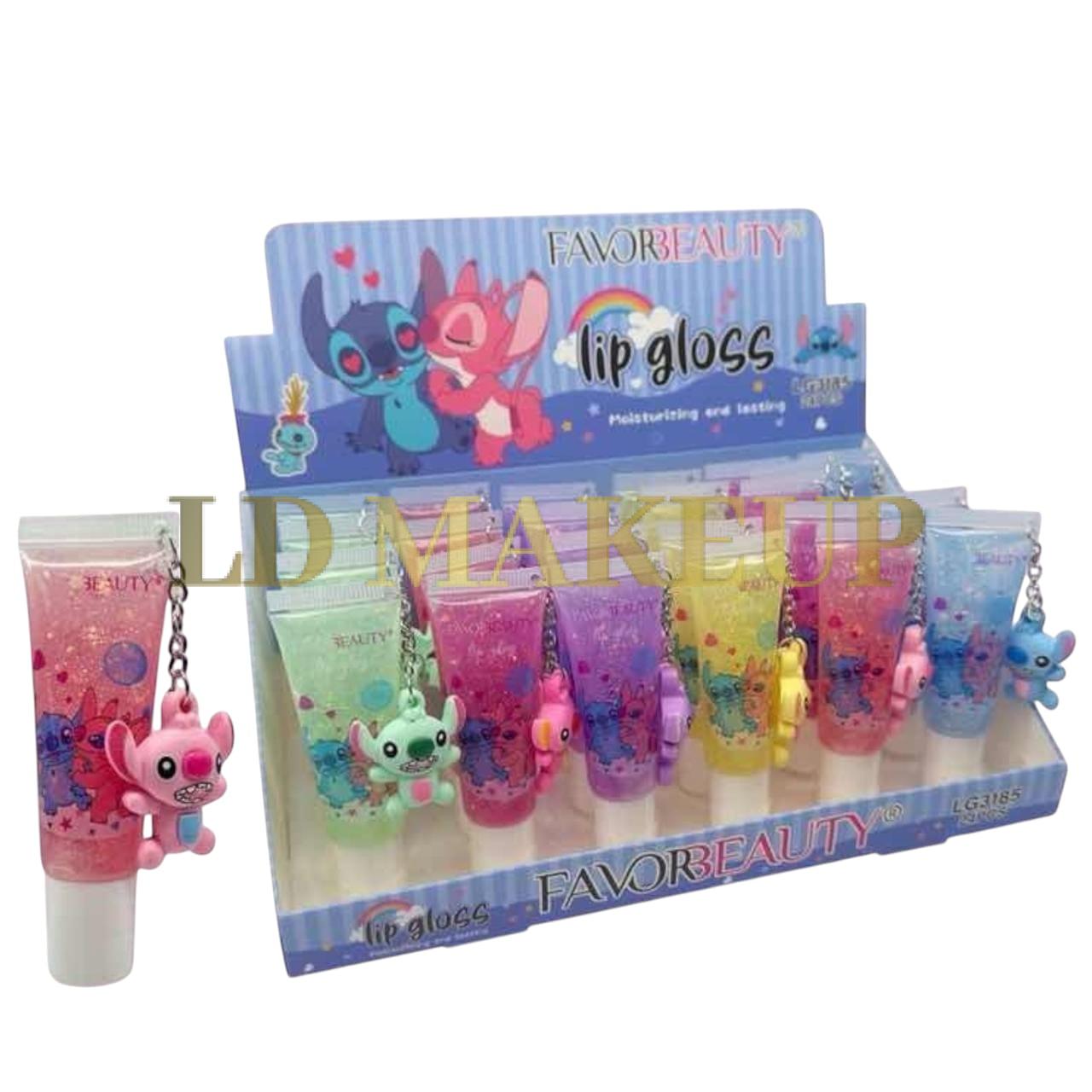 Lip gloss con llaverito Stitch FavorBeauty POR MAYOR