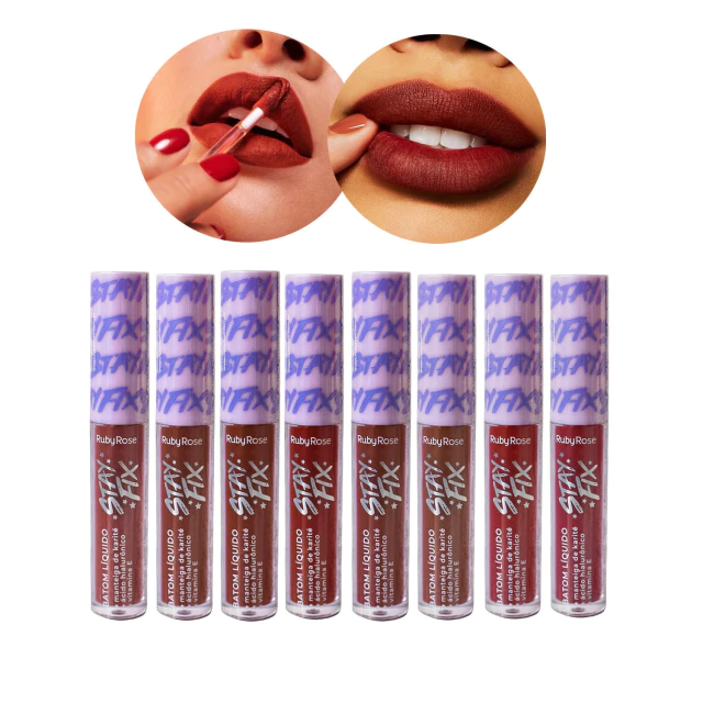 Labial liquido mate Stay fix Ruby rose POR MAYOR