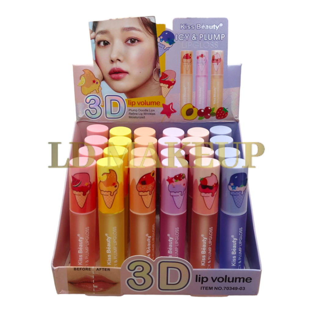 Lip gloss voluminizador Icy and plump Kiss beauty POR MAYOR zma-70349-03