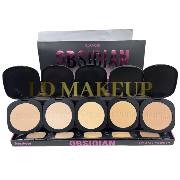 Polvos compacto crystal powder Obsidian Ruby Rose POR MAYOR