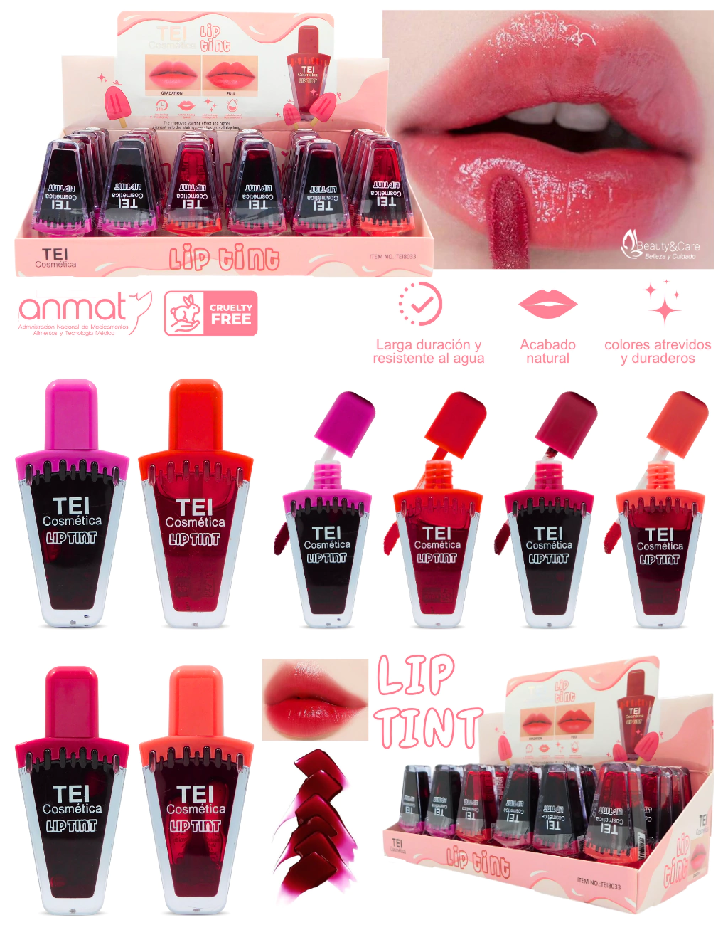 Tintas de labios heladitos Tei