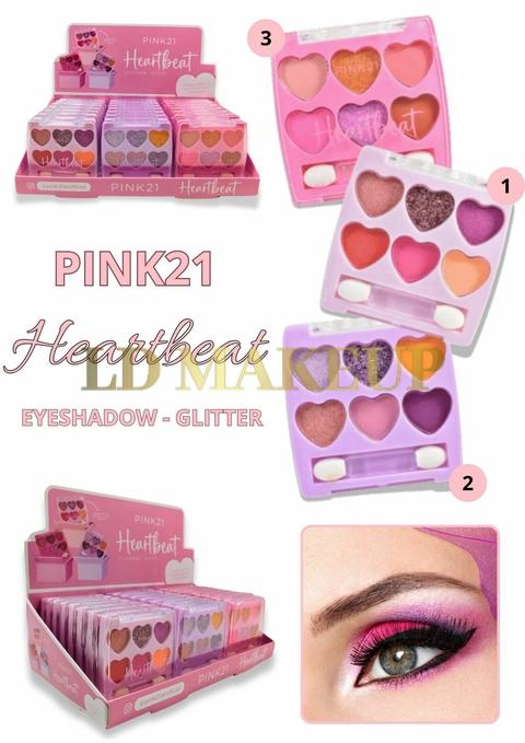 Paletas de sombras heart beat CS4712 Pink 21 POR MAYOR