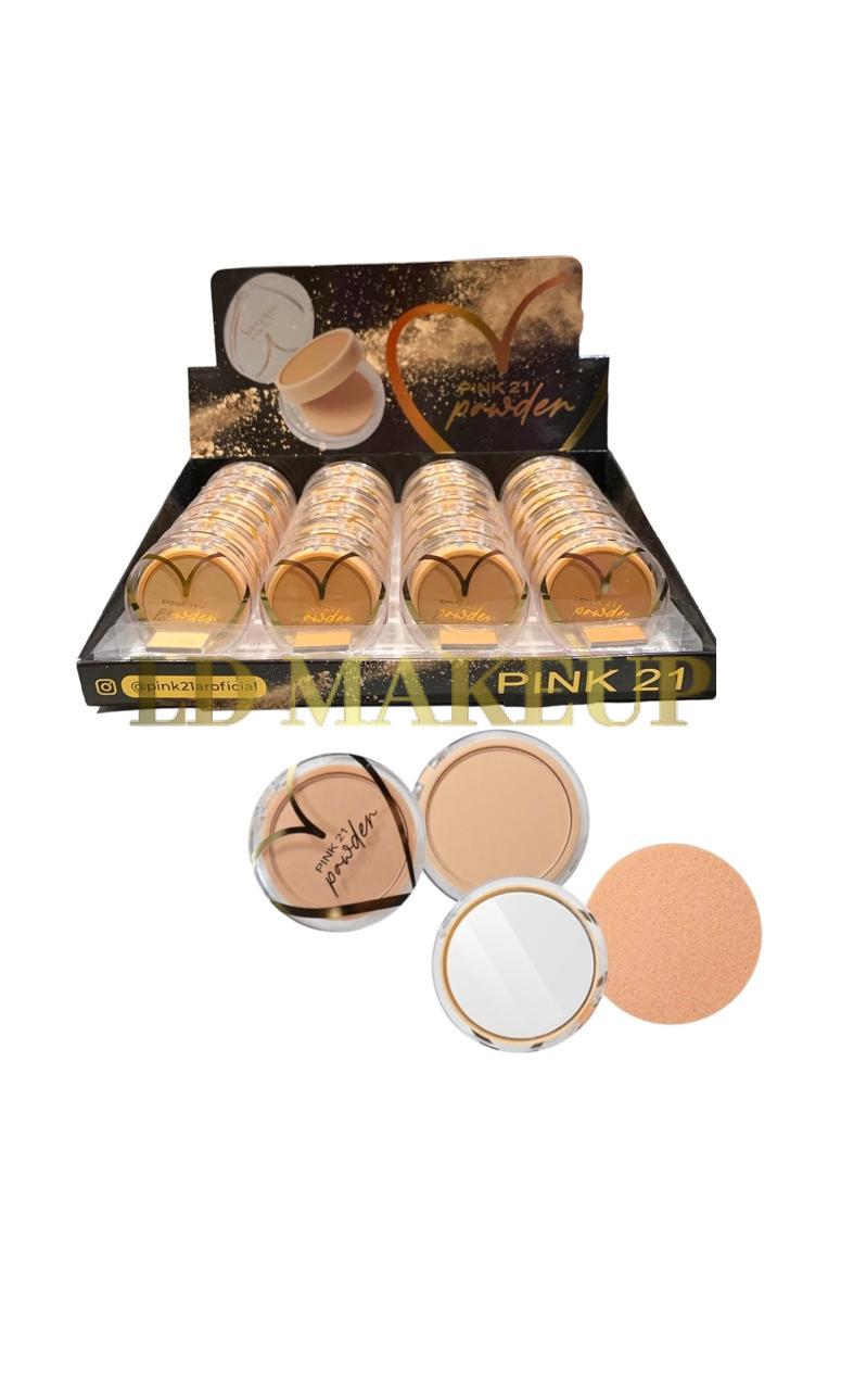 Polvo compacto corazón Pink 21 4074 POR MAYOR