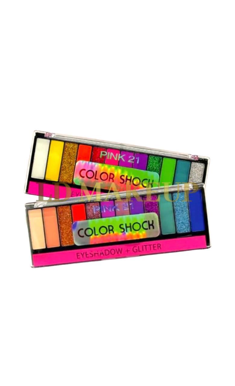 Paletas de sombras color shock Pink 21