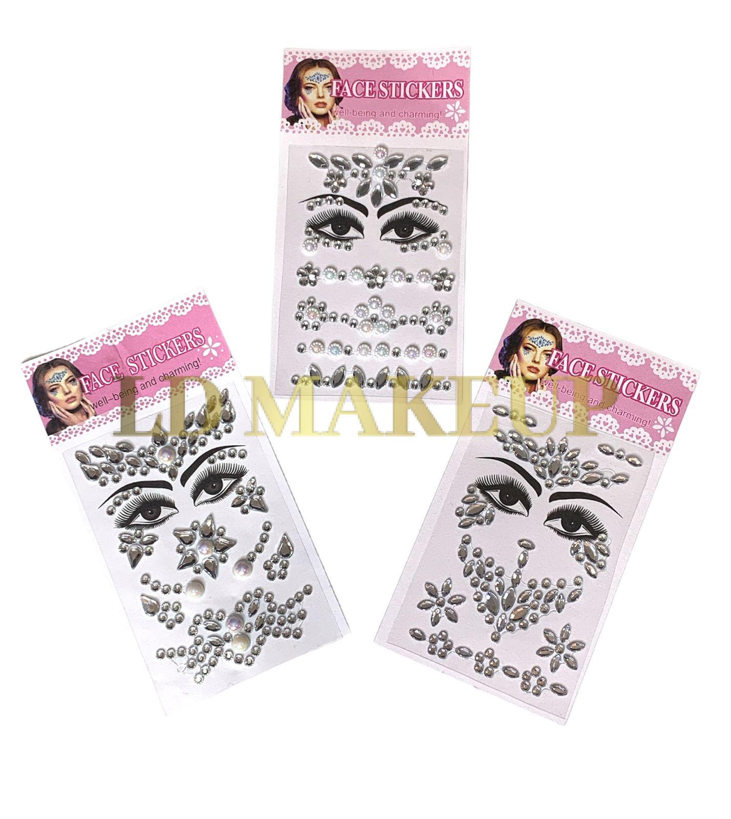 Strass autoadhesivos para rostro POR MAYOR